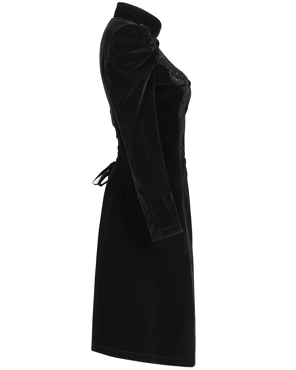 WY-1306 Womens Vespertine Mid-Length Coat - Black