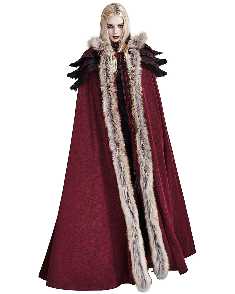 Y-673 Winterfell Womens Cloak - Red