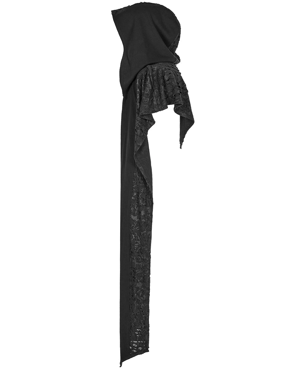 WS-512 Mens Post Apocalyptic Shredded Hooded Scarf