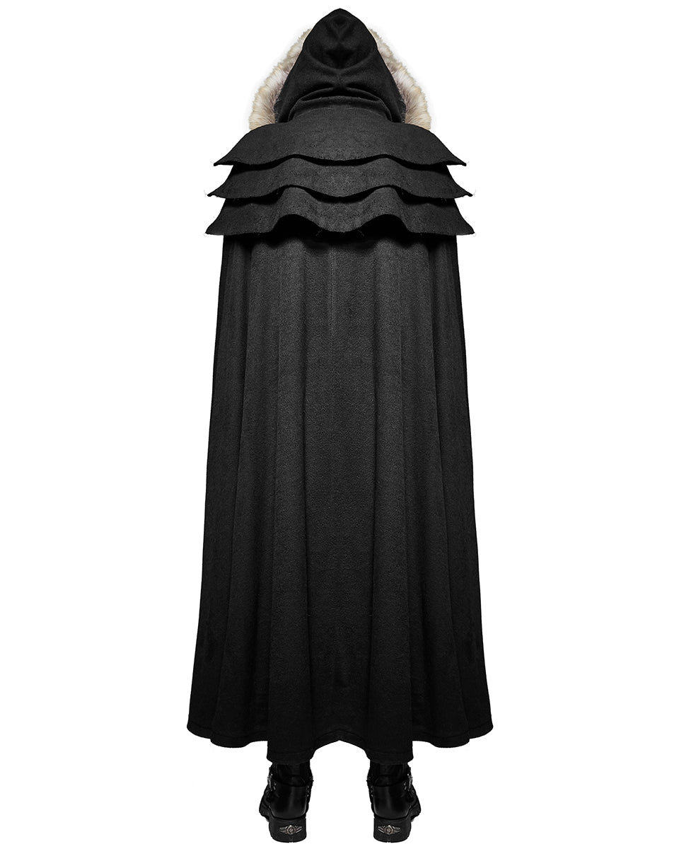 Y-673 Winterfell Mens Cloak - Black
