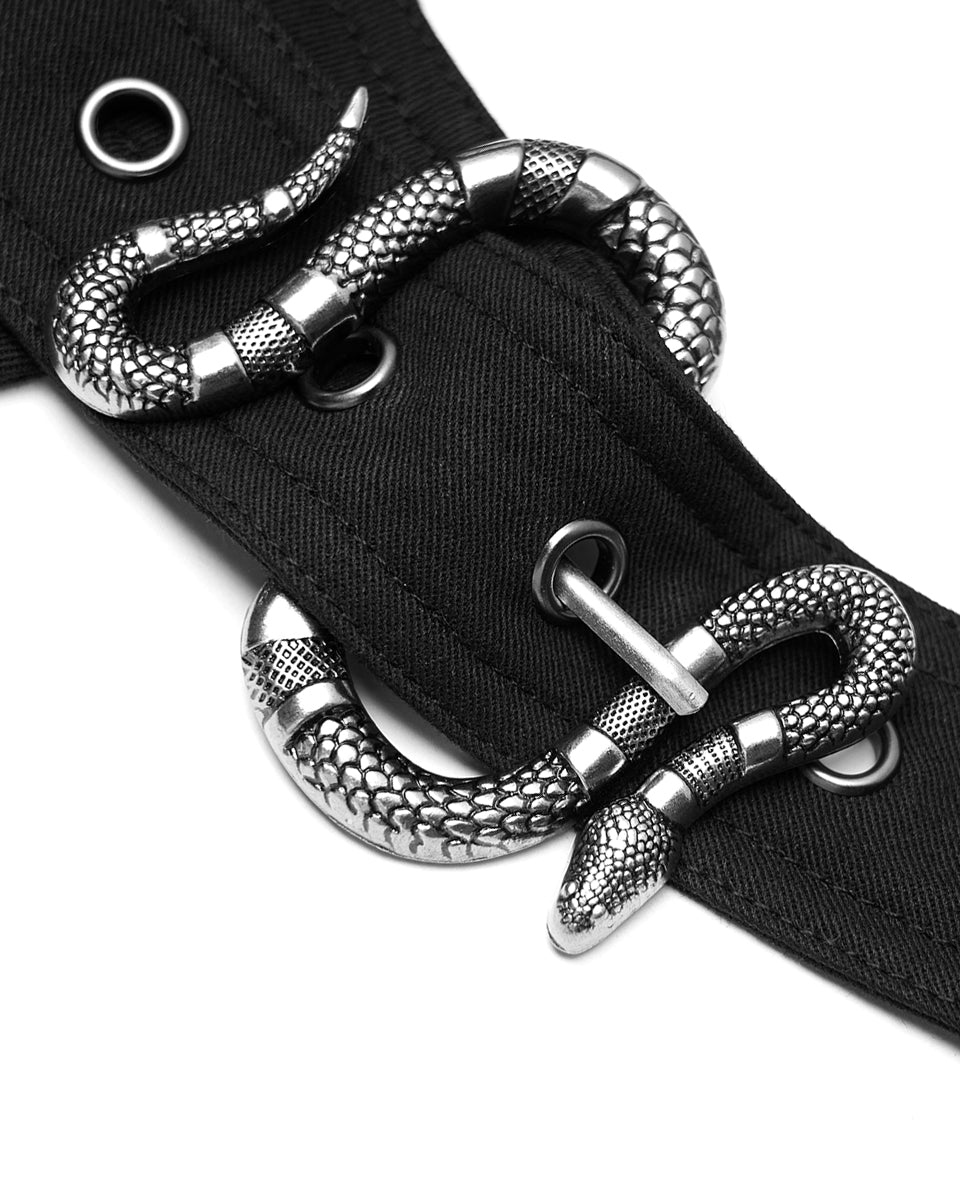 WS-418 Womens Dark Gothic Serpent Suspender Belt