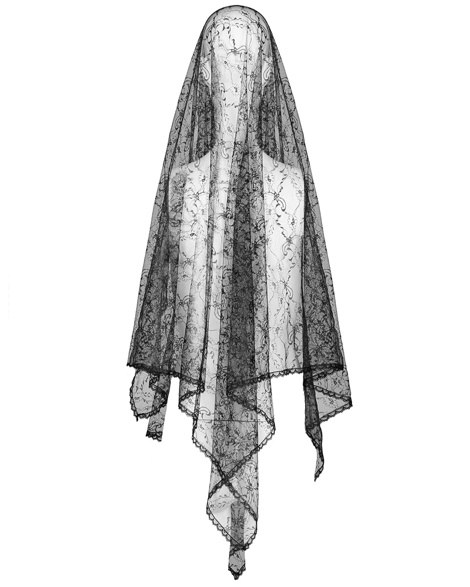 WS-492 Womens Gothic Sheer Lace Veil