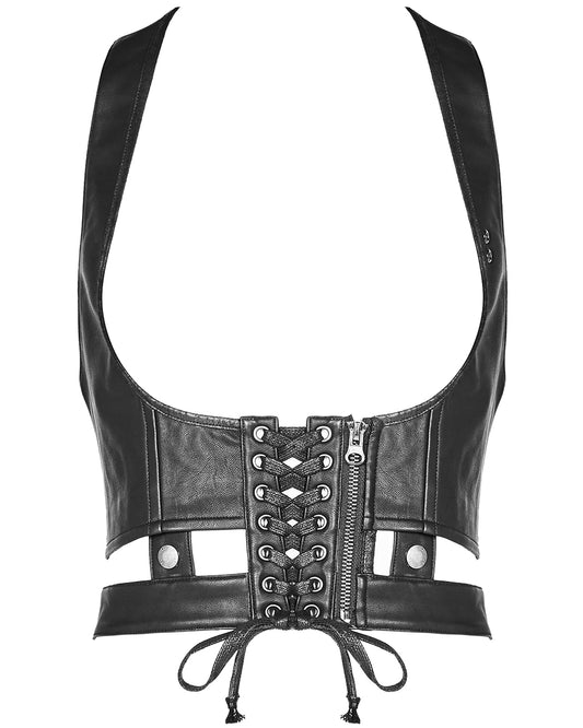 WS-305 Furiosa Womens Dieselpunk Harness Vest Top