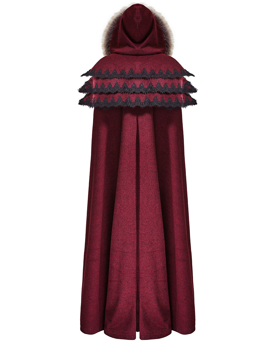 Y-673 Winterfell Womens Cloak - Red
