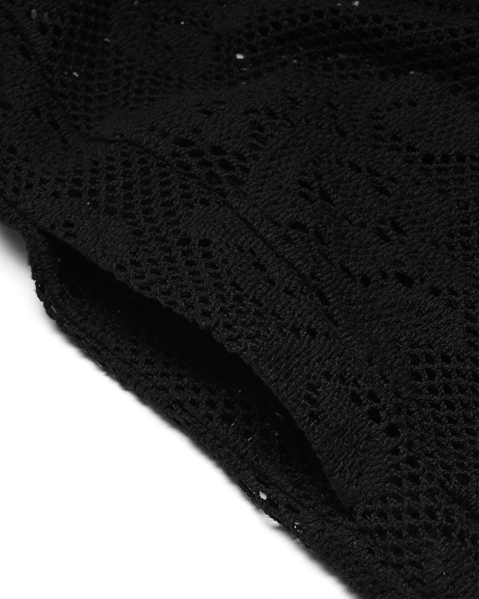 WY-1395 Womens Gothic Baroque Knit Hooded Cardigan Cloak
