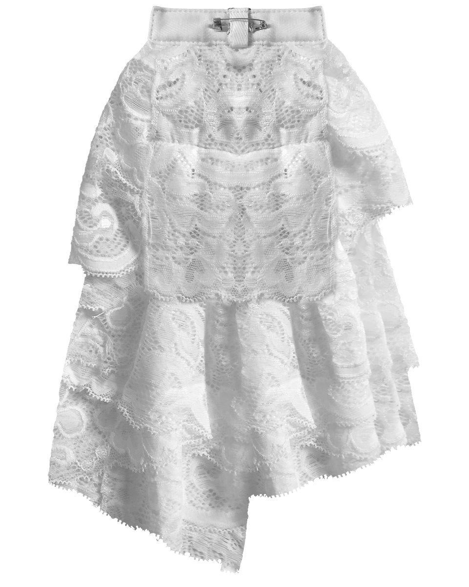 S173 Regency Jabot Cravat - White