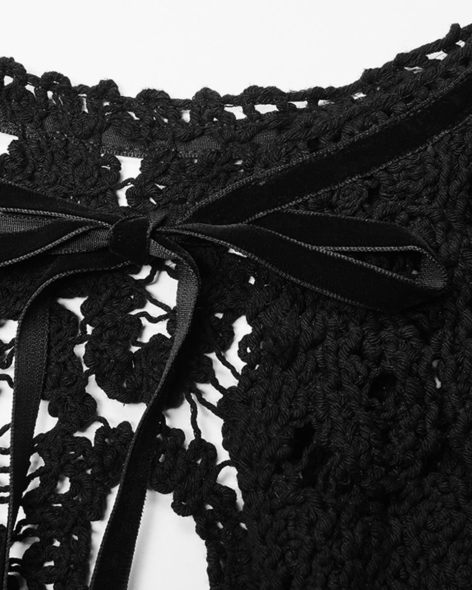 WS-470 Petalia Gothic Crochet Shawl