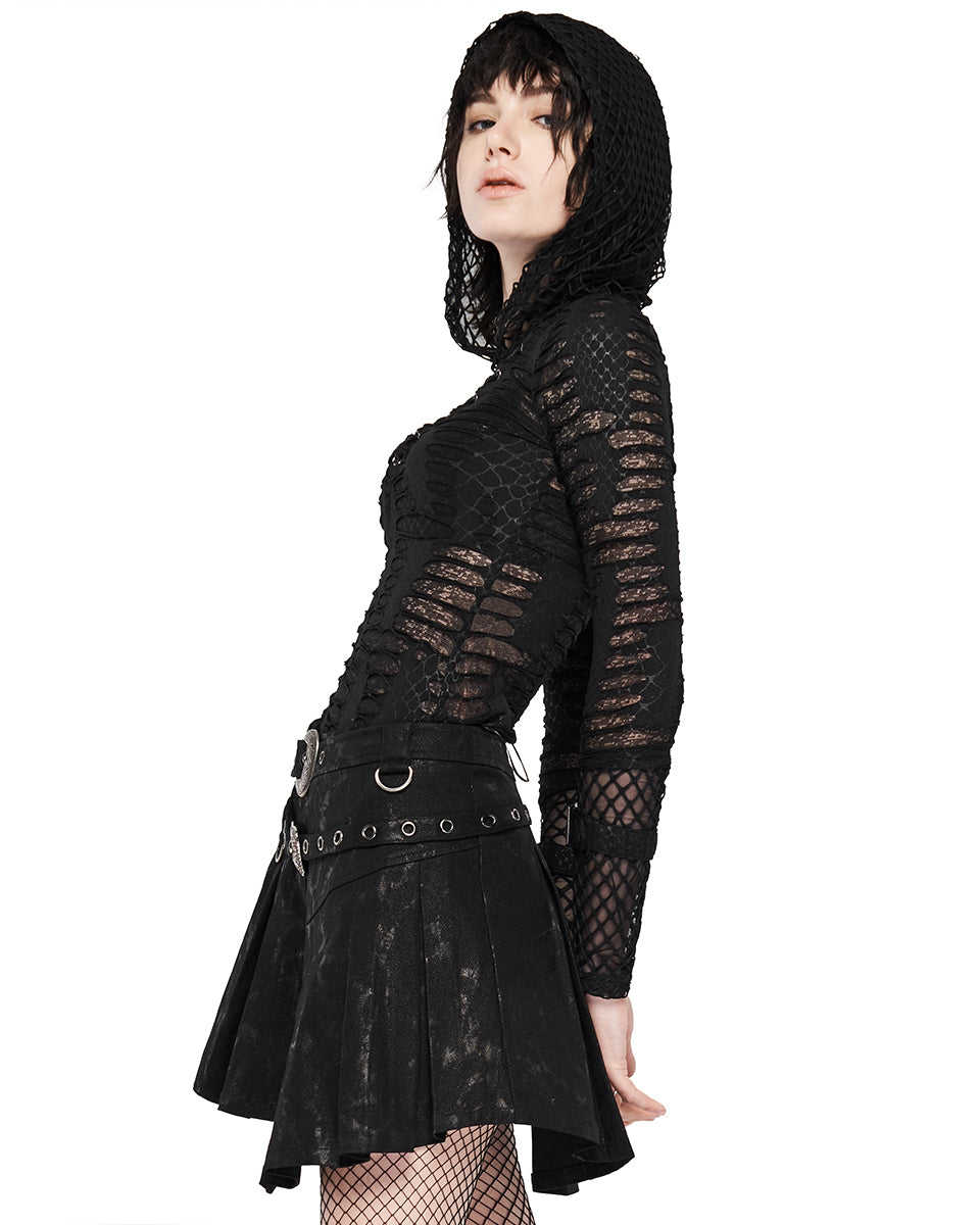 WT-628 Destructionary Tactics Womens Apocalyptic Mesh Hoodie