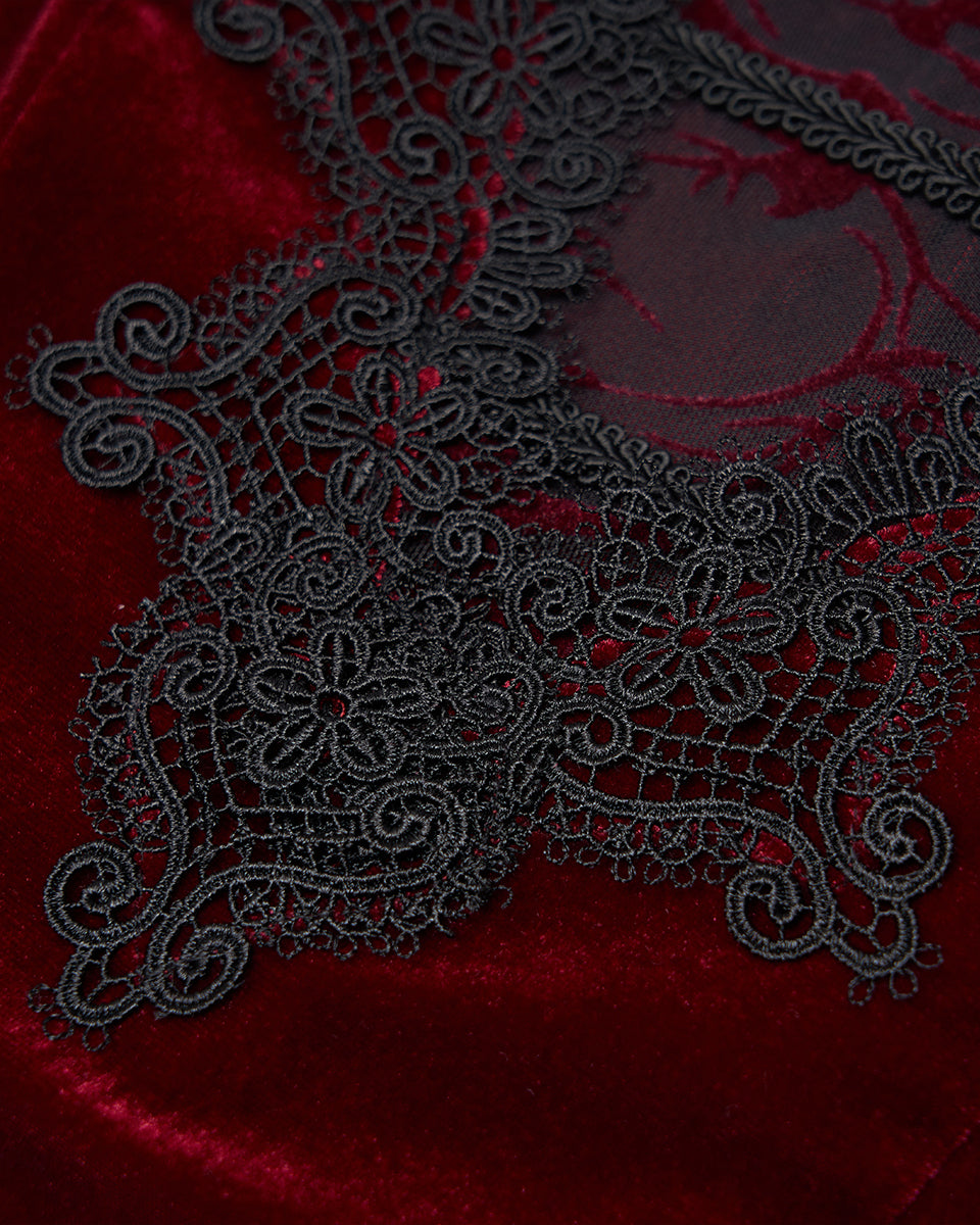 WQ-523-RD Gothic Evening Dress - Red
