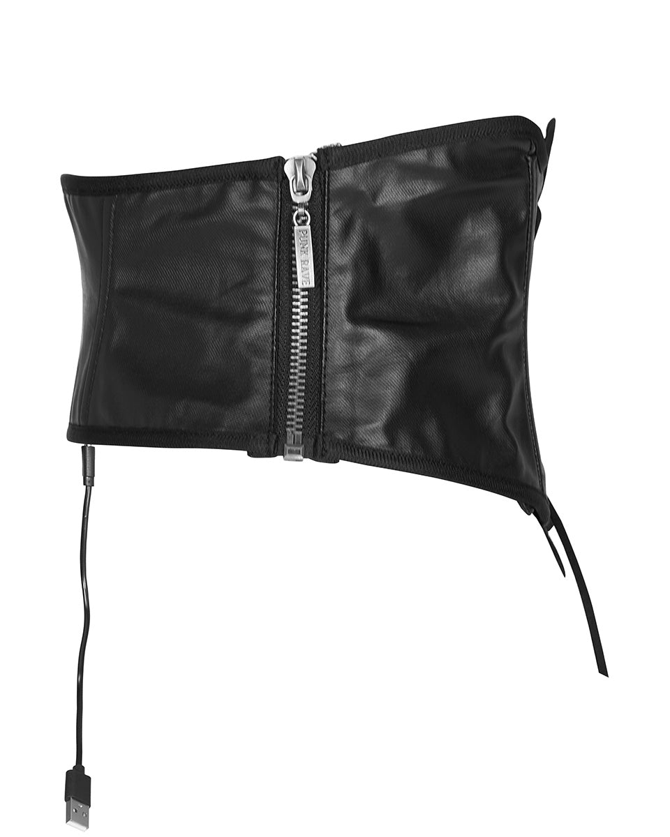OPS193 Daily Life PU Coated Utilitarian Cyberpunk Heated Waist Cincher