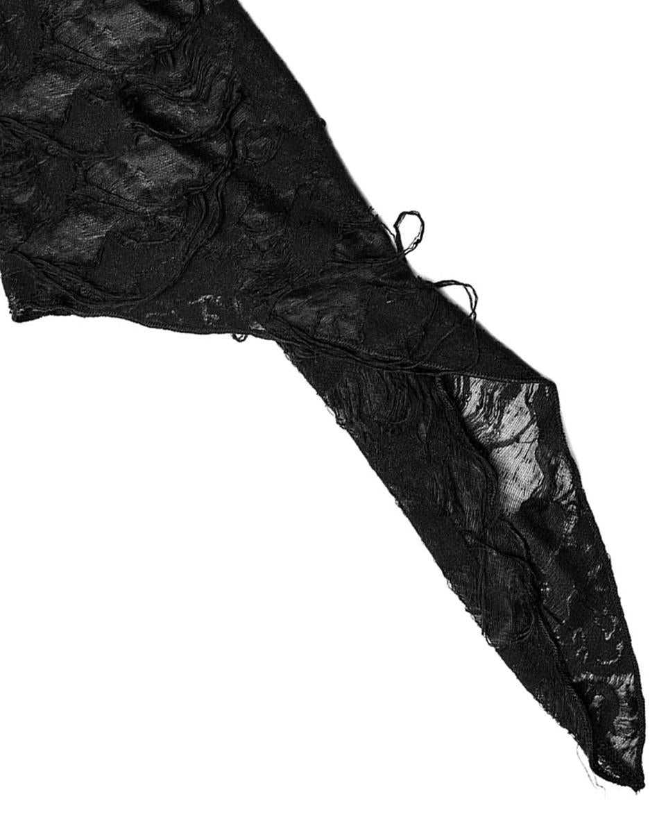 WY-1476 Womens Apocalyptic Gothic Witch Shredded 2-Hooded Piece Cloak Jacket