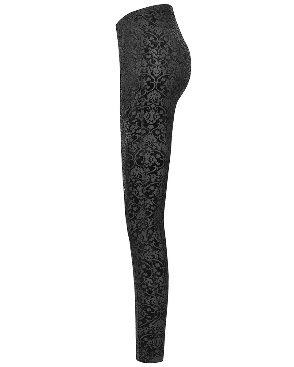 WK-464 Womens Gothic Devore Leggings