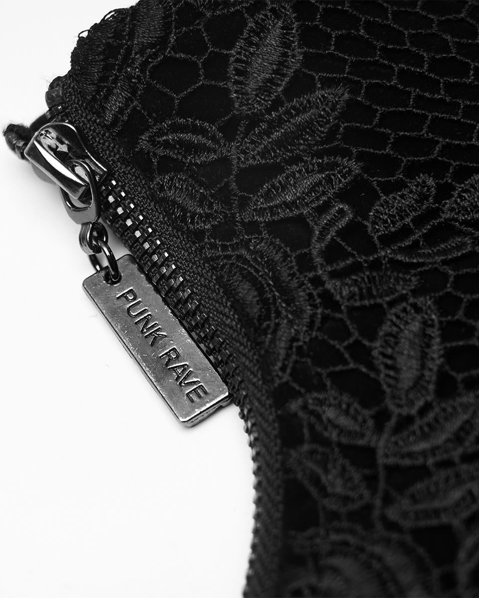 WS-426 Lenore Gothic Cincher Corset - Black Velvet