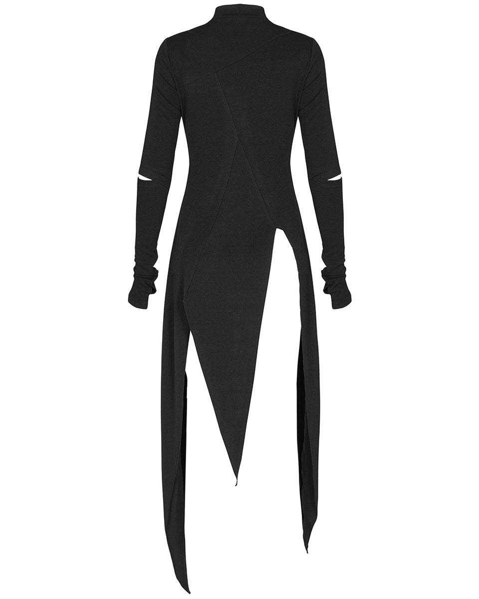 OPQ868 Daily Life Urban Occult Asymmetric Jersey Tunic Dress