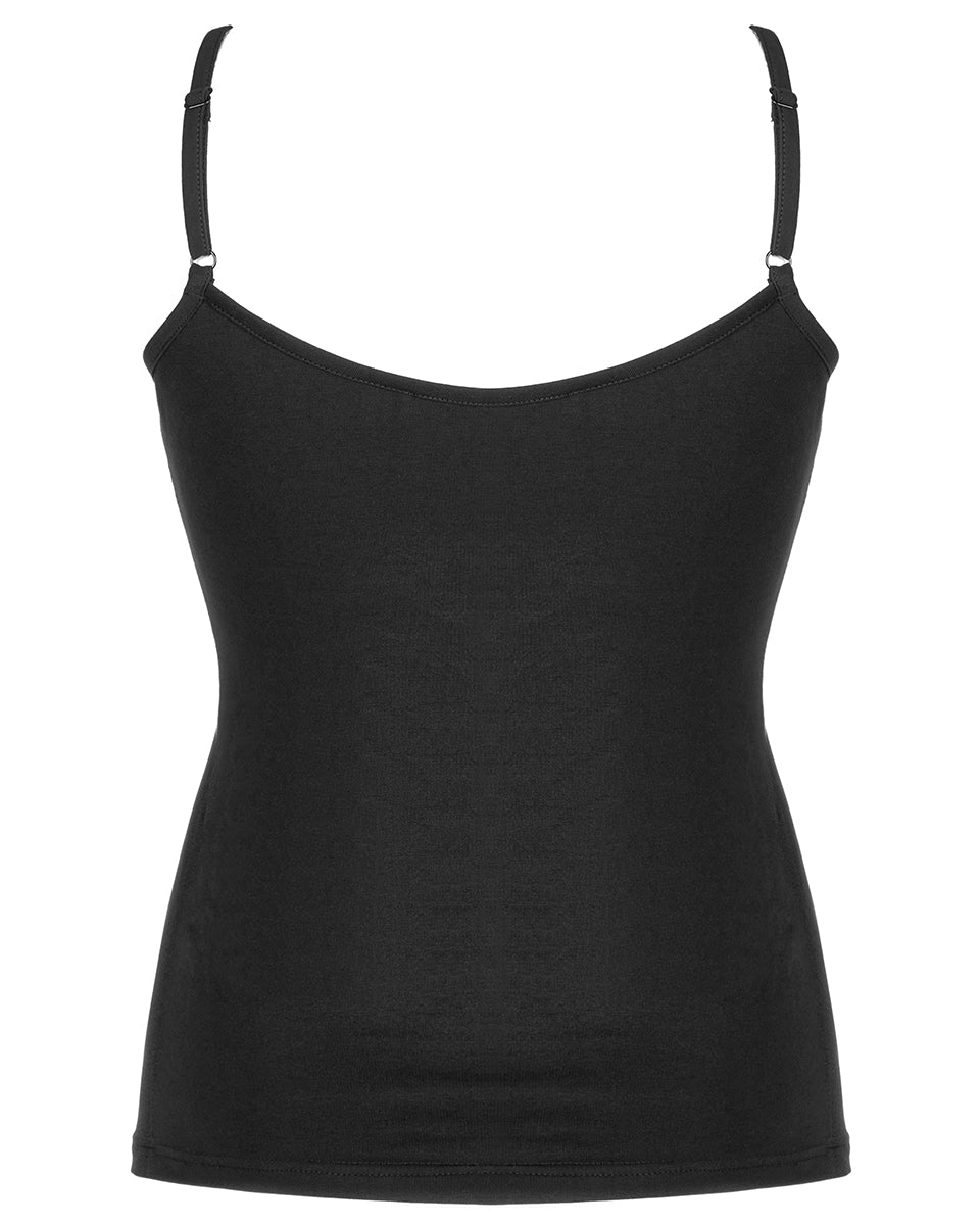 WT-693 Skullshadow Womens Gothic Tank Top Vest - Black