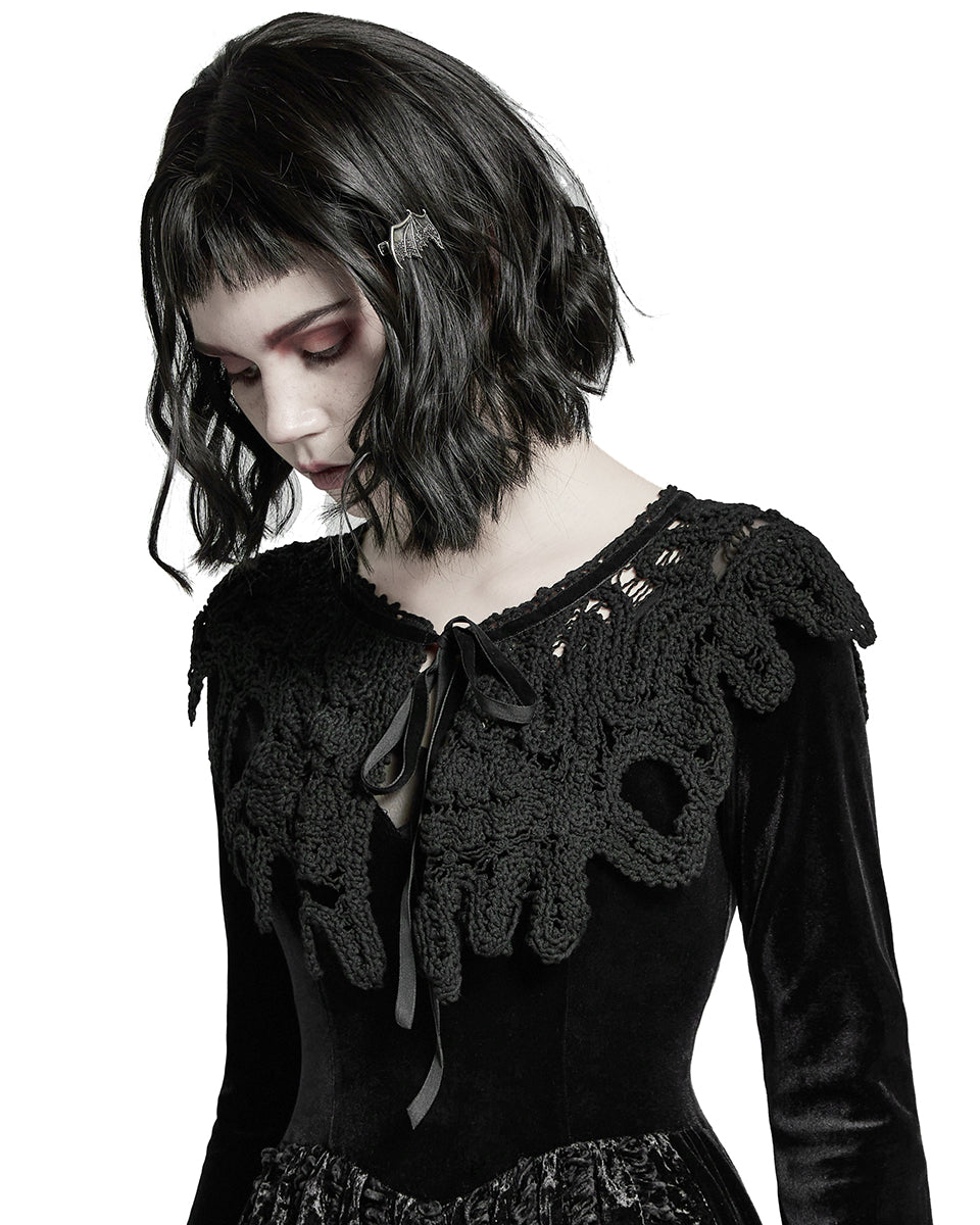 WS-470 Petalia Gothic Crochet Shawl