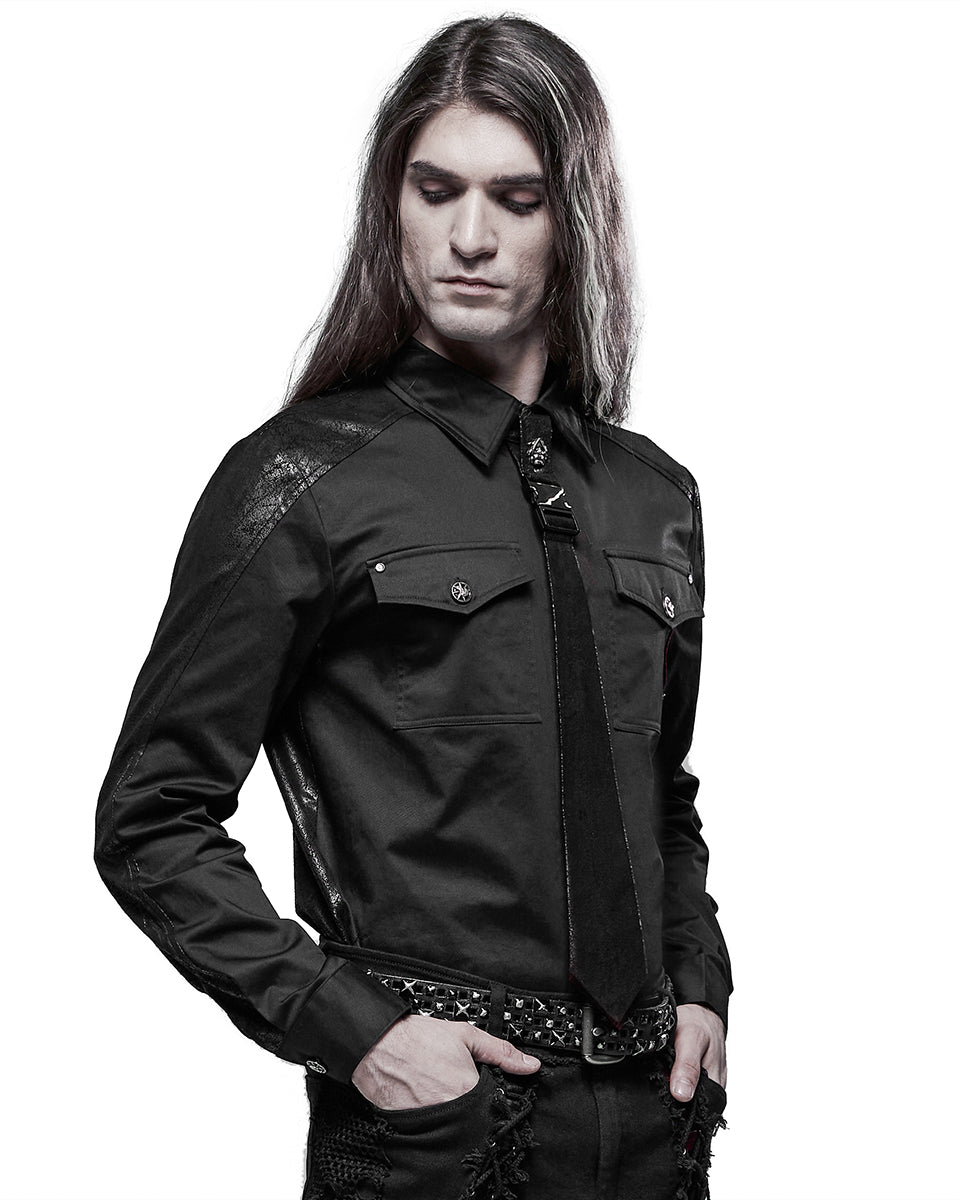 WS-475 Anarchus Mens Neck Tie - Black