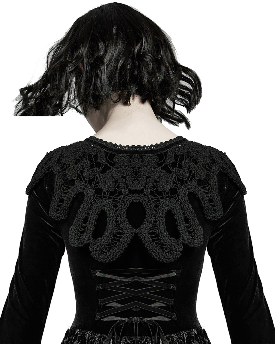 WS-470 Petalia Gothic Crochet Shawl