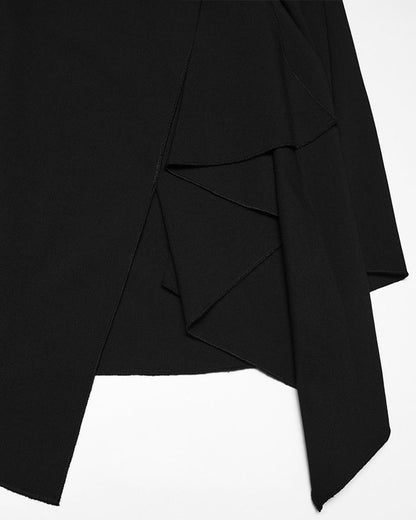 PR-OPQ-934LQF-BKF Daily Life Womens Gothic Witch Asymmetric Shirt Dress