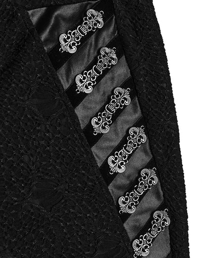 WK-605DDF Womens Dark Gothic Textured Knit Buckle Leggings