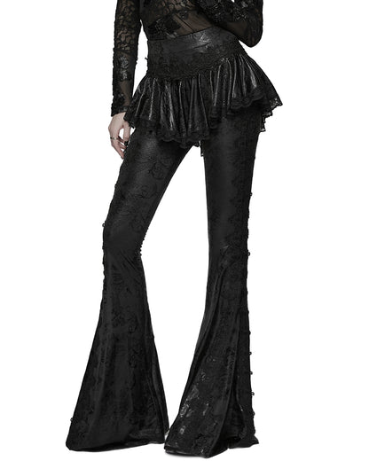 WK-731XCF Womens Baroque Gothic Skirted & Flared Leggings