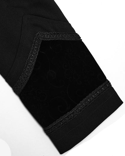 WY-1810DPM-BKM Mens Salazar Regency Gothic Vampire Cloak - Black