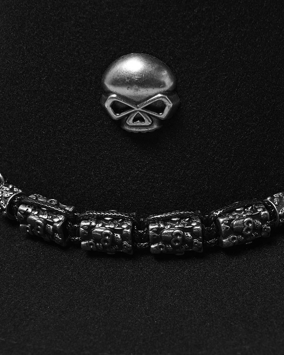 WS-860MZ Unisex Gothic Punk Skull & Chains Fedora Hat