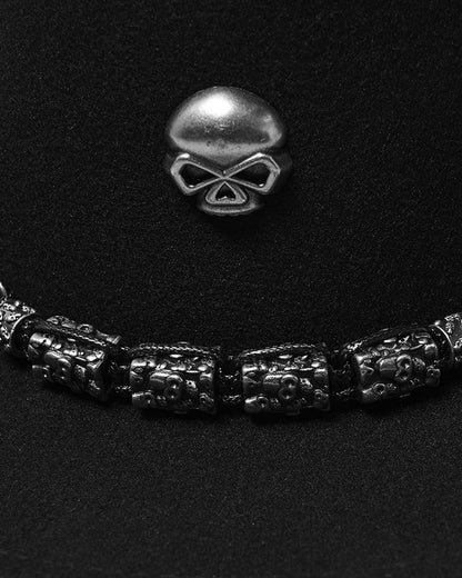 WS-860MZ Unisex Gothic Punk Skull & Chains Fedora Hat