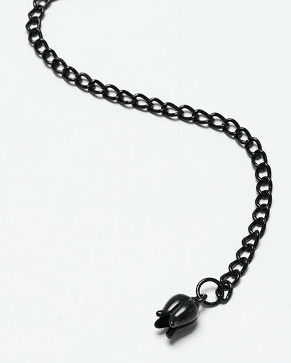 OS-760LHF Daily Life Womens Gothic Burning Rose Choker Collar Necklace - Red