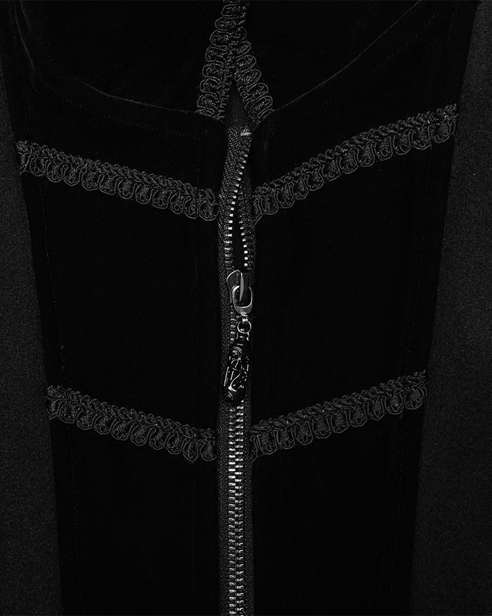 PR-Y1442-BKM Mens Dark Gothic Aristocrat Morning Jacket