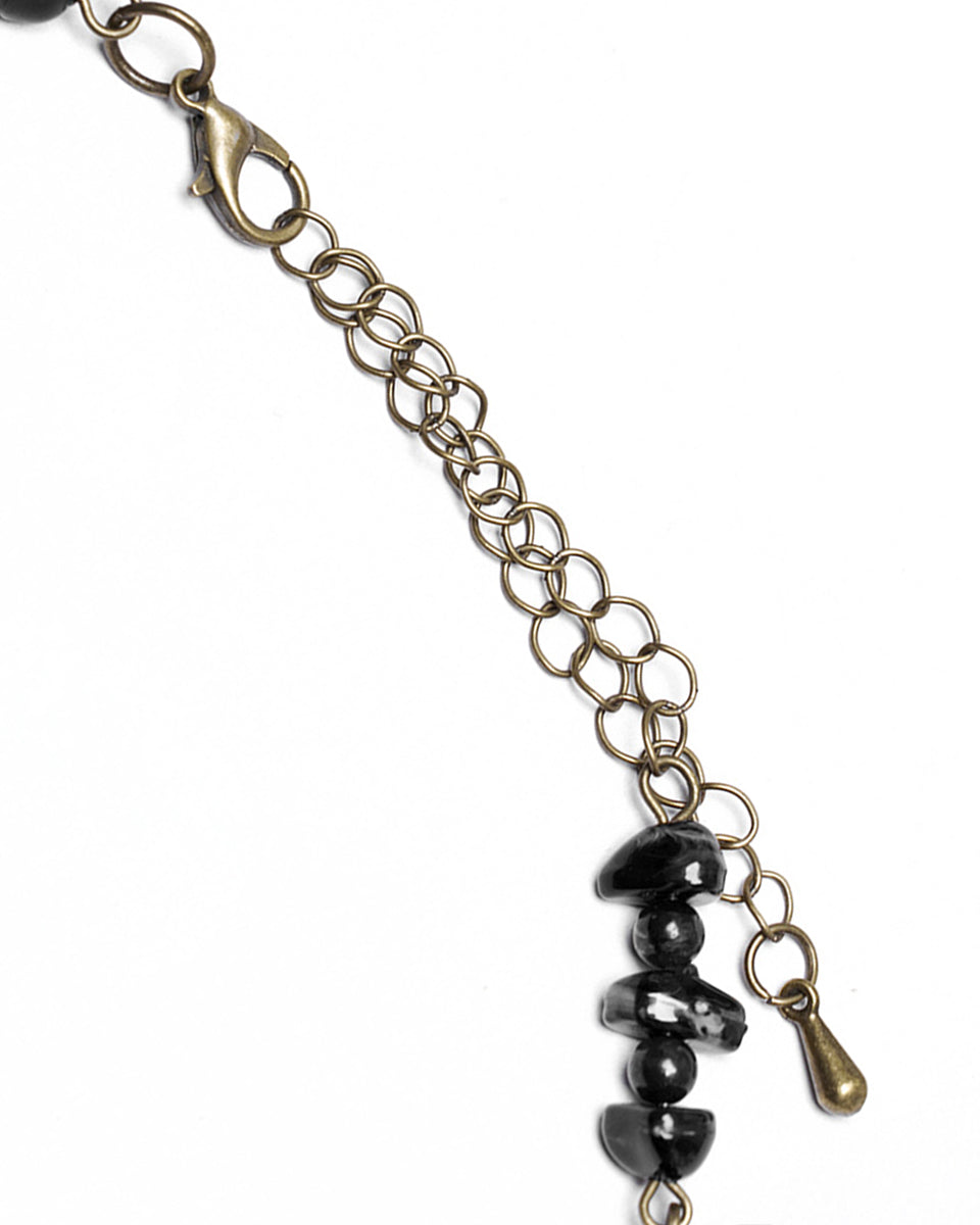 WS-778LHF-BKF Womens Steampunk Butterfly Choker Necklace - Black