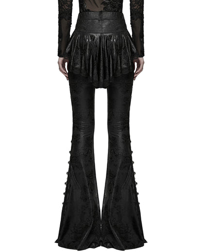 WK-731XCF Womens Baroque Gothic Skirted & Flared Leggings