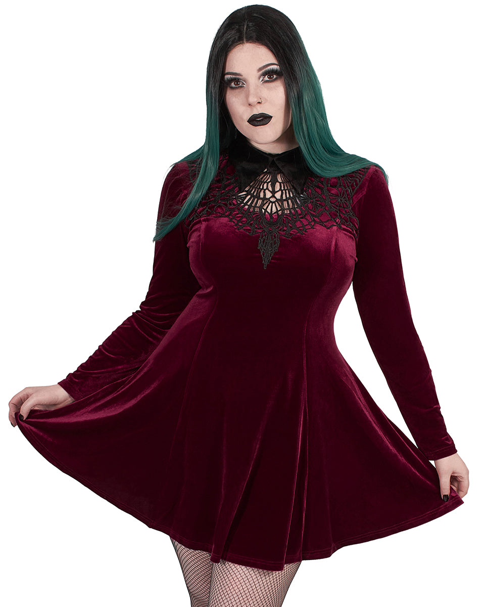 Night Vines Black Gothic Mini Dress by Punk Rave INCL PLUS SIZE - Gothic  Clothing