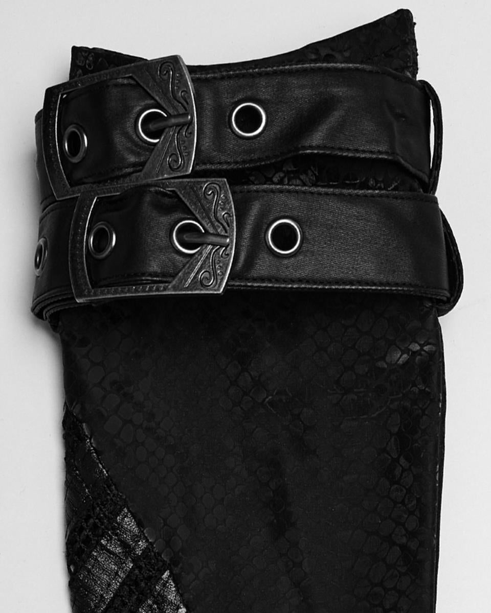 WS-620SSF-BKF Daily Life Dark Gothic Punk Snakescale Arm Warmers