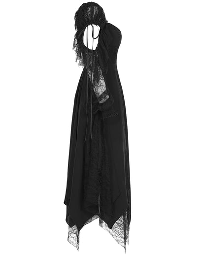 OPQ-1238 Daily Life Urban Occult Gothic Lace Contrast Maxi Dress