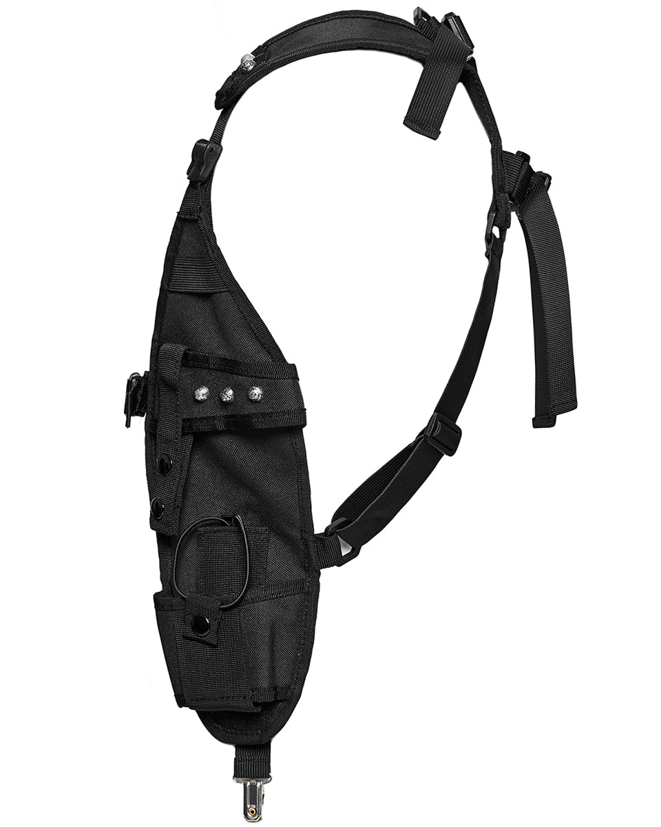 WS-633BDM-BKM Mens Apocalyptic Wasteland Punk Tactical Utility Harness Top