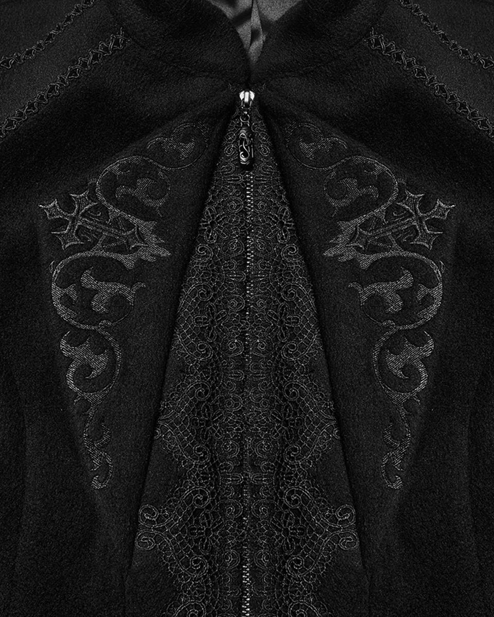 WY-1841EDF Womens Gothic Embroidered Victorian Woolen Riding Jacket