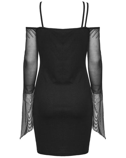 WQ-648LQF-BKF Daily Life Asymmetric Gothic Bodycon Dress