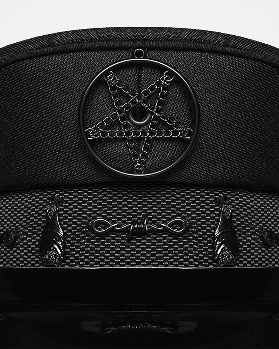 WS-897MZ Unisex Apocalyptic Gothic Pentagram Military Cap