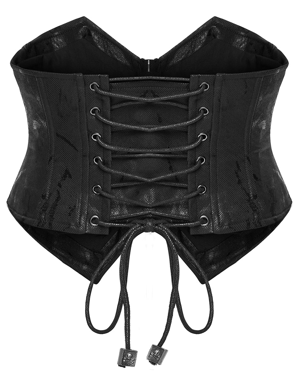 WS-880YDF Womens Apocalyptic Gothic Triple Cuff Waist Cincher Corset Belt