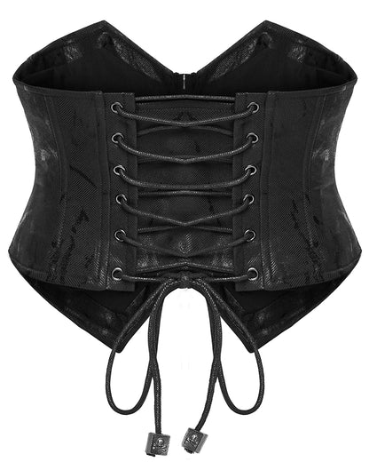 WS-880YDF Womens Apocalyptic Gothic Triple Cuff Waist Cincher Corset Belt