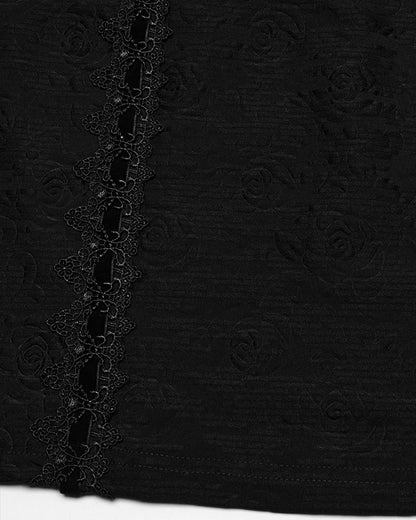 OQ-797LQF Daily Life Gothic Lolita Rose Jacquard Cheongsam Mini Dress