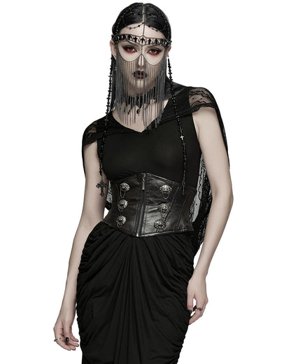 WS-875YDF Womens Gothic Chinese Dragon Coated Waist Cincher Corset Belt