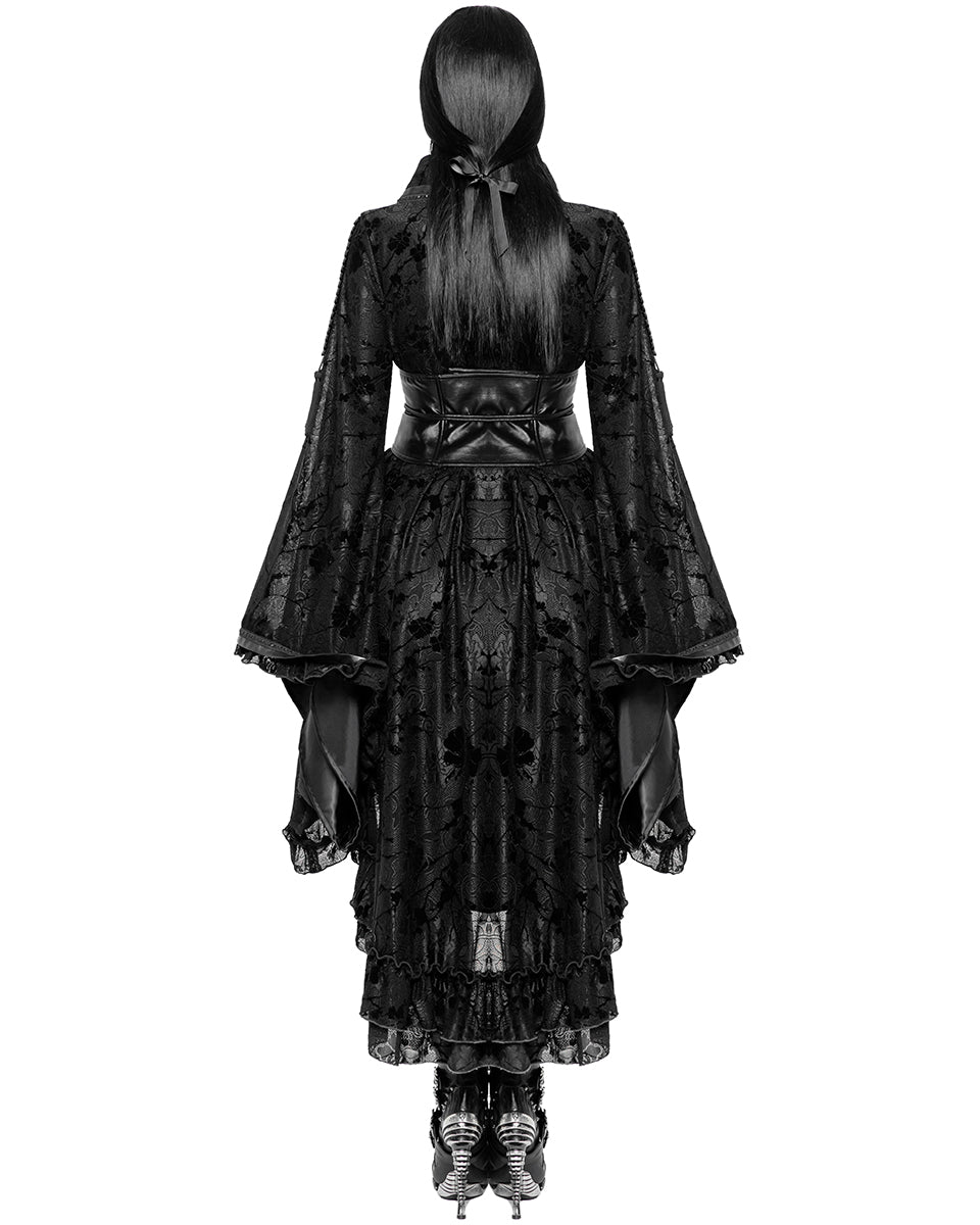 LQ-084 Pyon Pyon Dark Geisha Gothic Kimono Dress Jacket