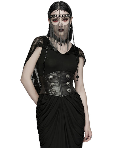 WS-875YDF Womens Gothic Chinese Dragon Coated Waist Cincher Corset Belt