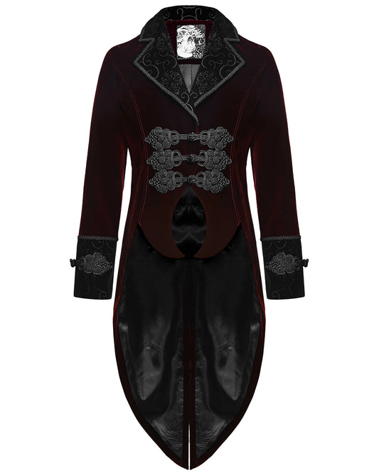 Y-635 Balthazar Mens Tailcoat - Red