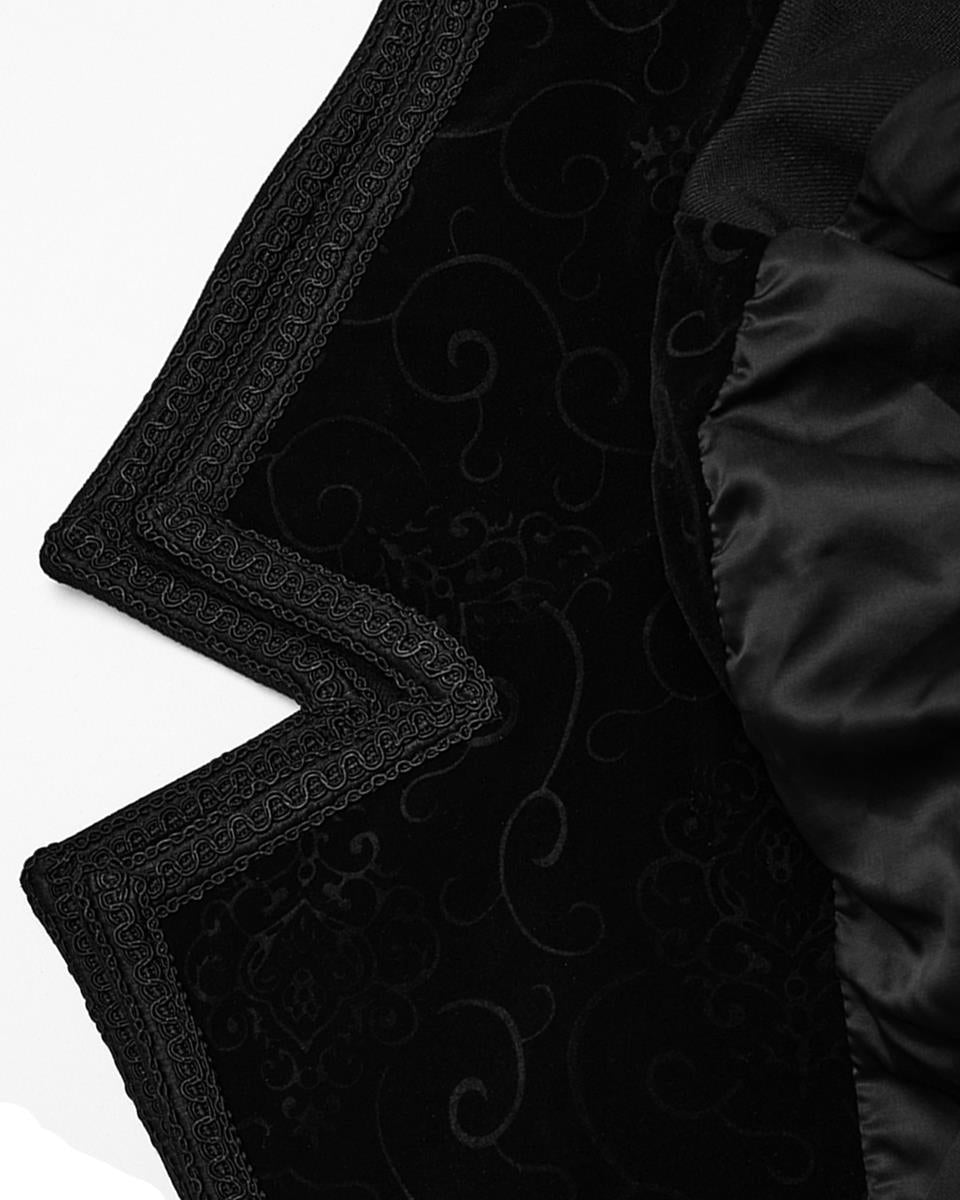 WY-1810DPM-BKM Mens Salazar Regency Gothic Vampire Cloak - Black
