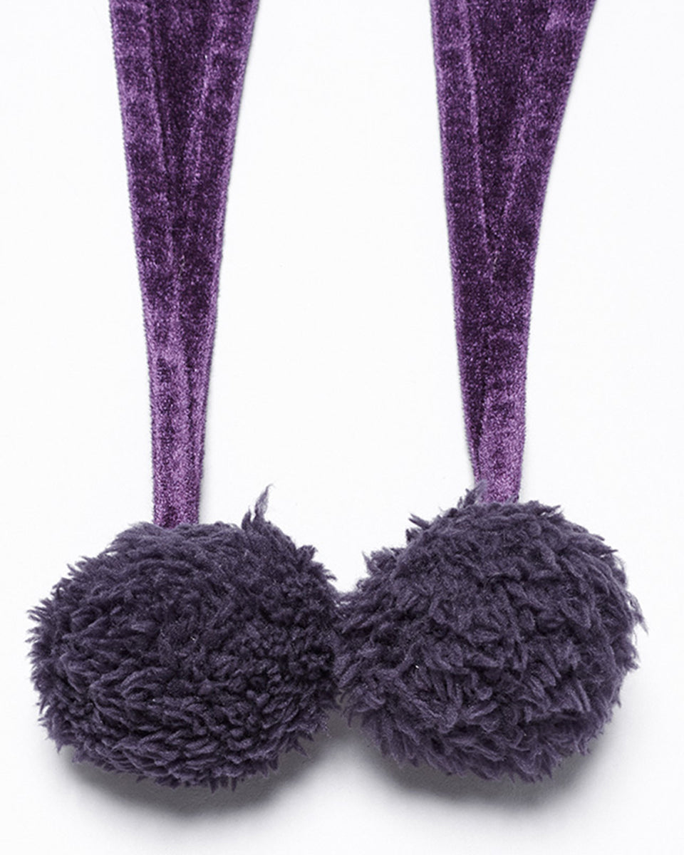 OPY-444DQF Daily Life Womens Velvet Gothic Lolita Hooded Split Tails Bolero Cape - Purple