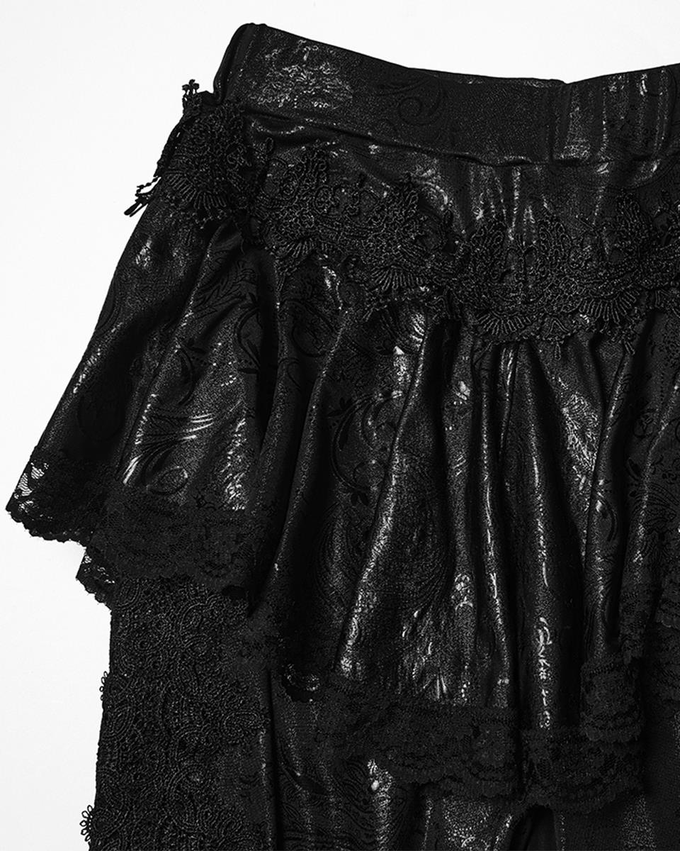 WK-731XCF Womens Baroque Gothic Skirted & Flared Leggings