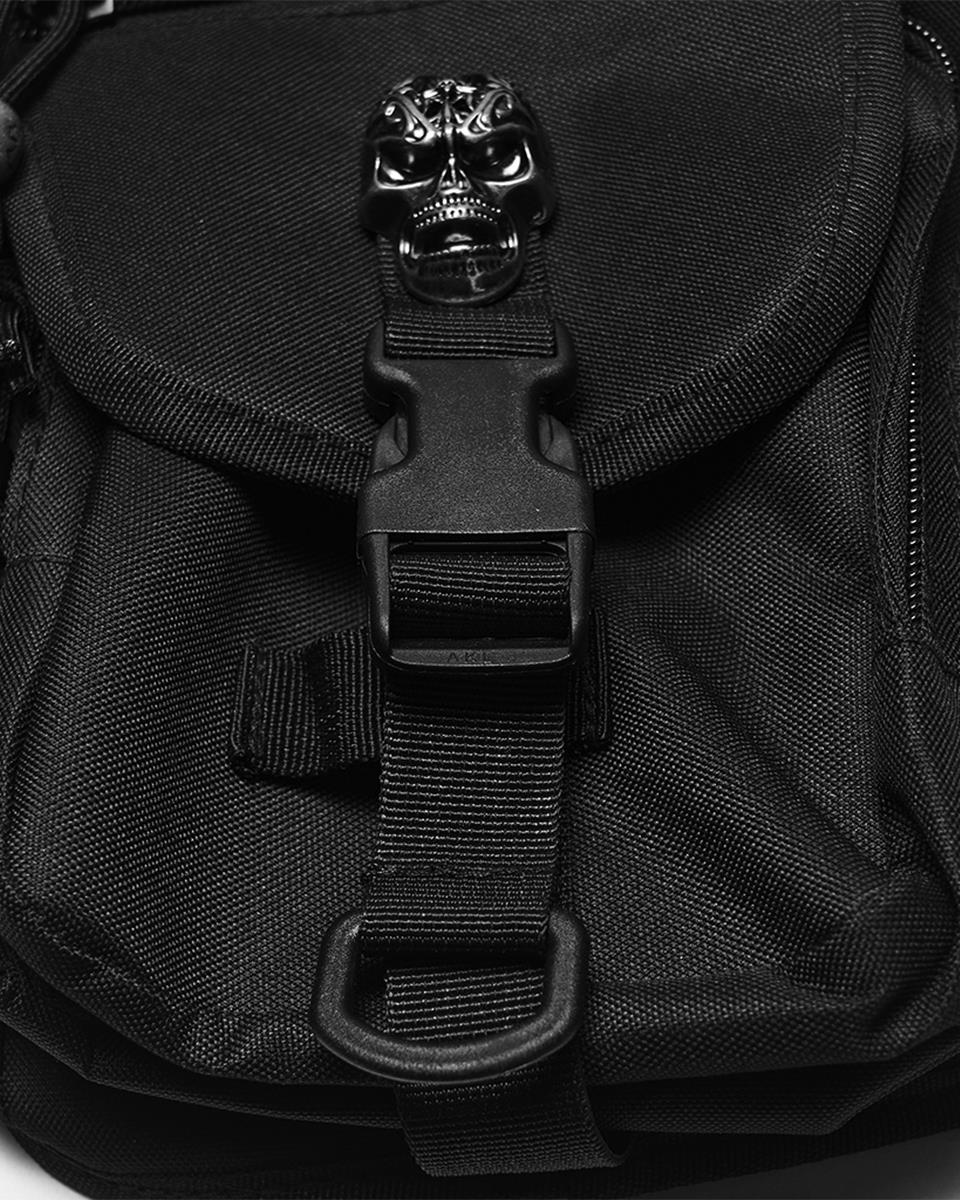 WS-869BB Unisex Apocalyptic Gothic Studded Skull Hip Bag Waist Pack Belt